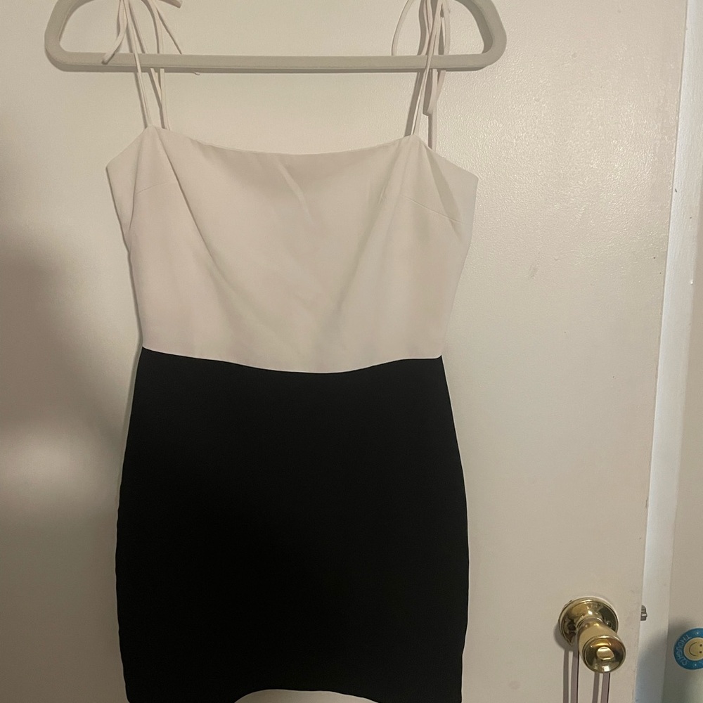 Elegant Black and White Women's Dress